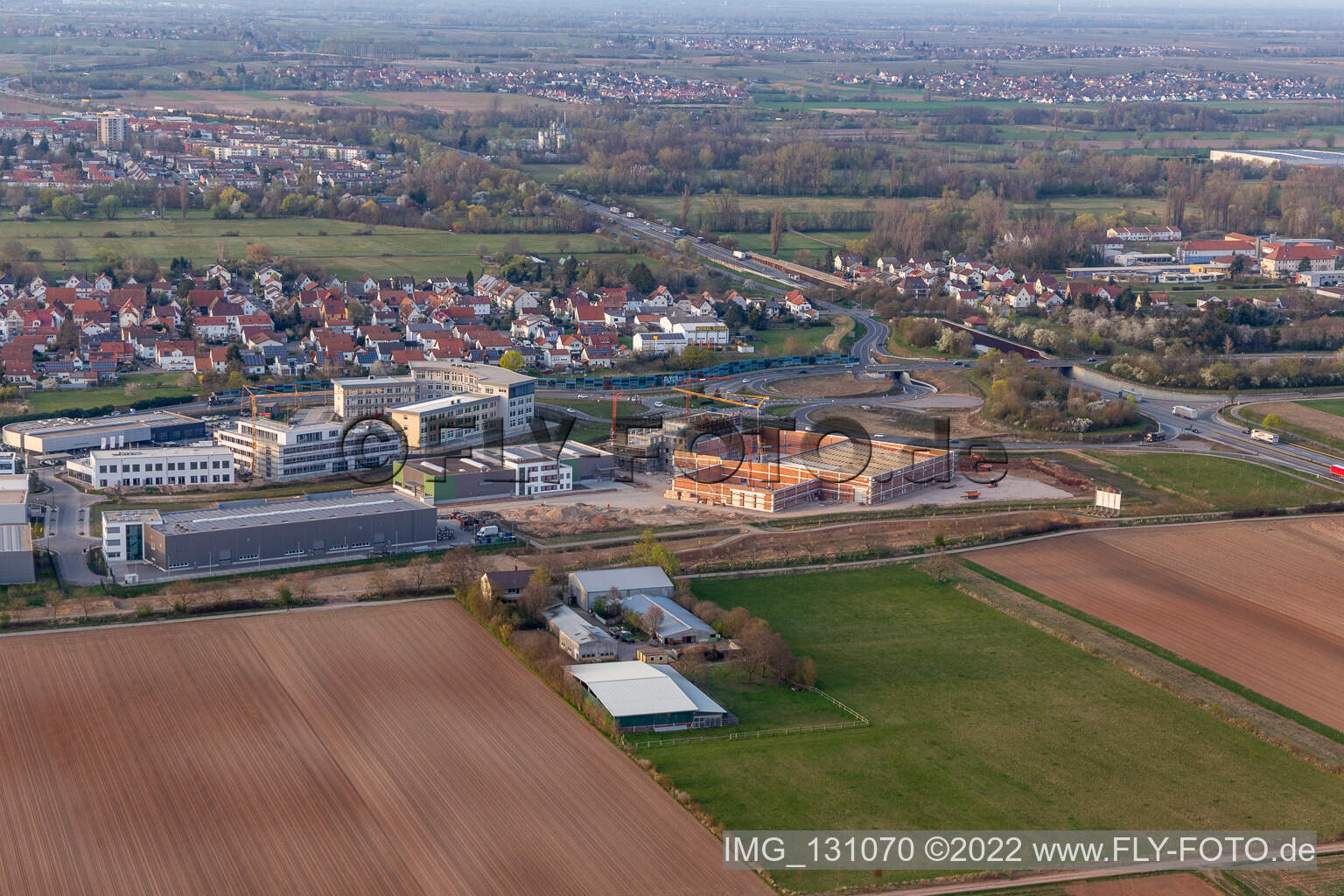 Business park at the exhibition center in the district Queichheim in Landau in der Pfalz in the state Rhineland-Palatinate, Germany