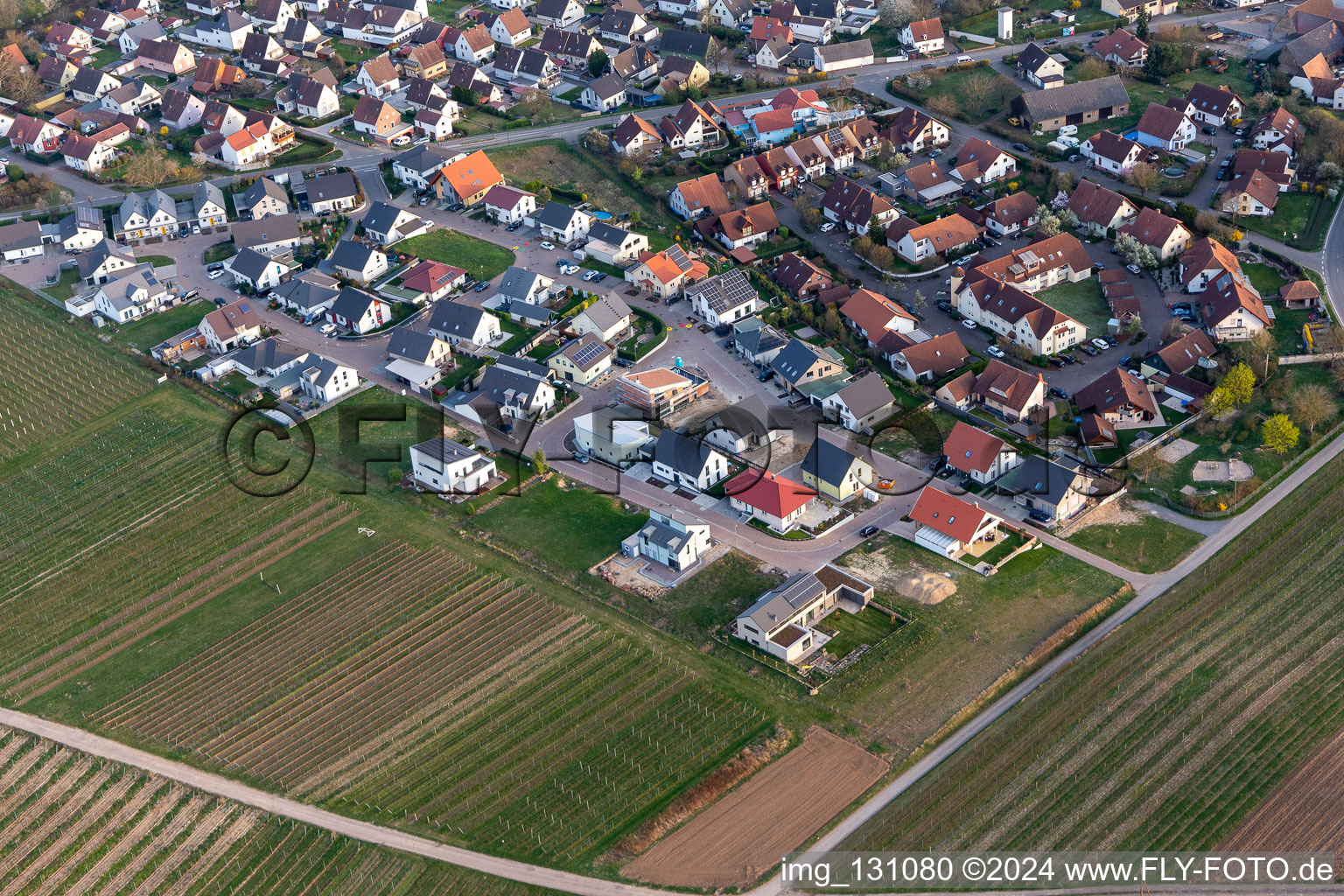 Insheim in the state Rhineland-Palatinate, Germany from the plane