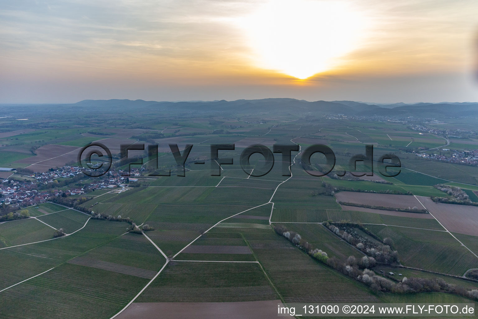 Dierbach in the state Rhineland-Palatinate, Germany from a drone