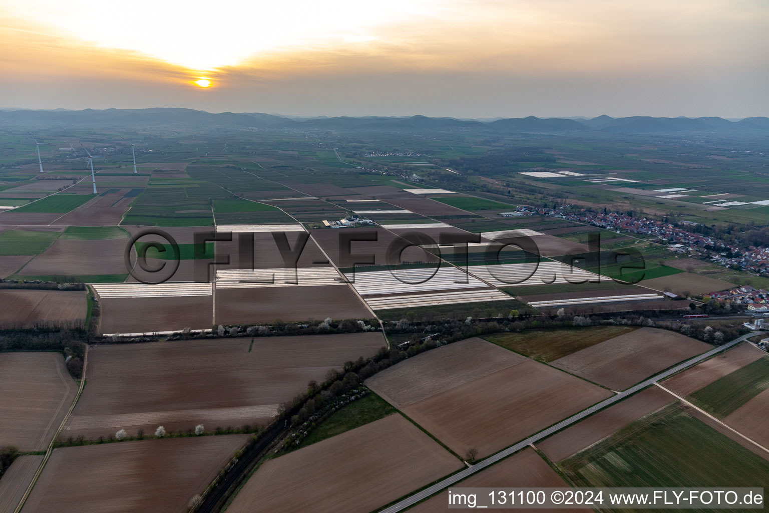 Aerial view of The Farmer in Winden in the state Rhineland-Palatinate, Germany