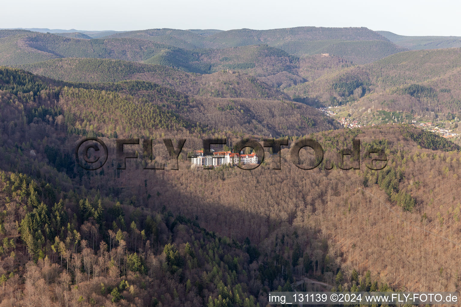 Aerial photograpy of Specialist clinic Eußerthal in Eußerthal in the state Rhineland-Palatinate, Germany