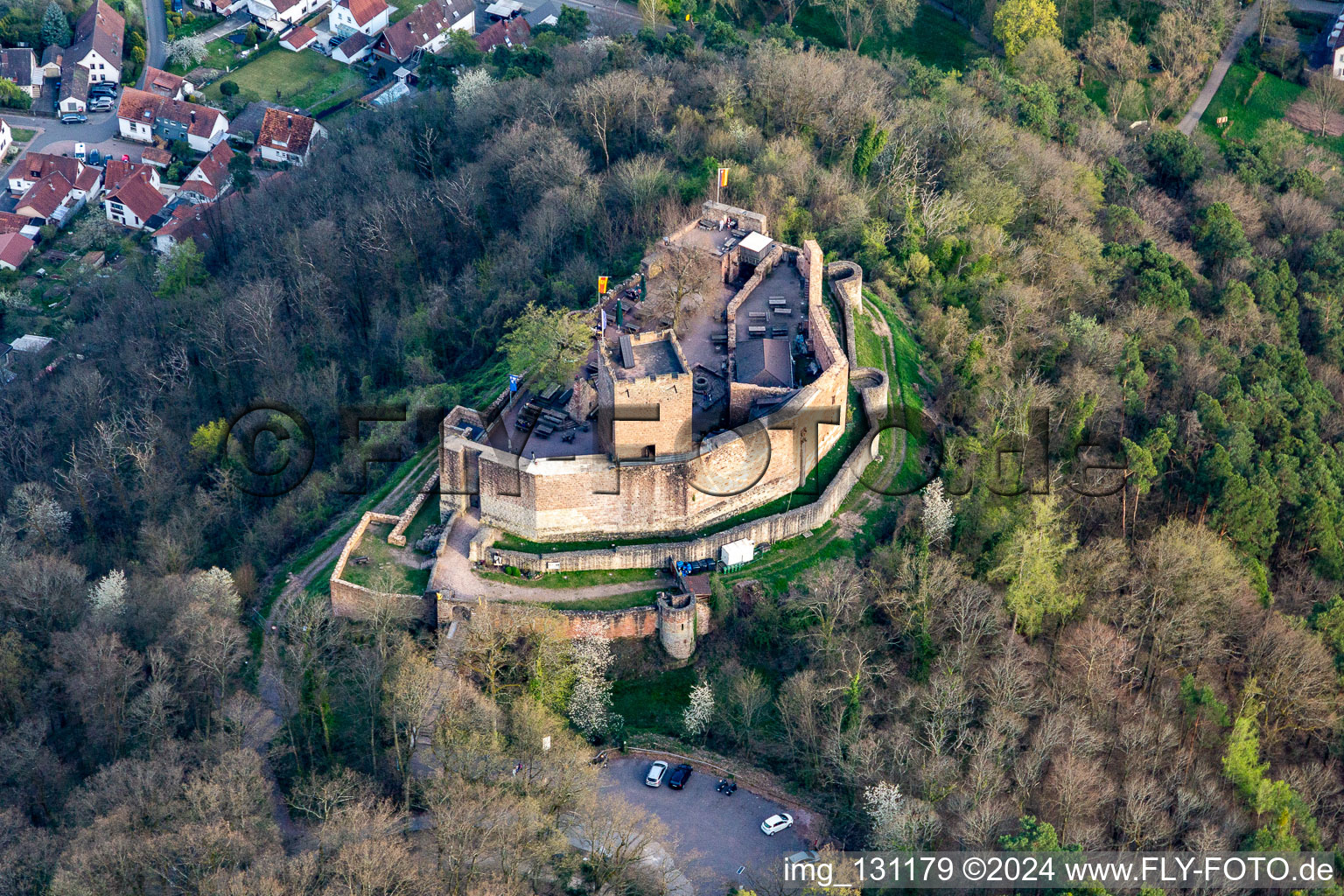 Landeck Castle Ruins at Klingenmünster in Klingenmünster in the state Rhineland-Palatinate, Germany