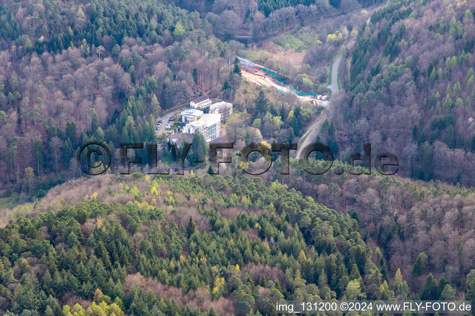 Celenus Park Clinic in Bad Bergzabern in the state Rhineland-Palatinate, Germany from above