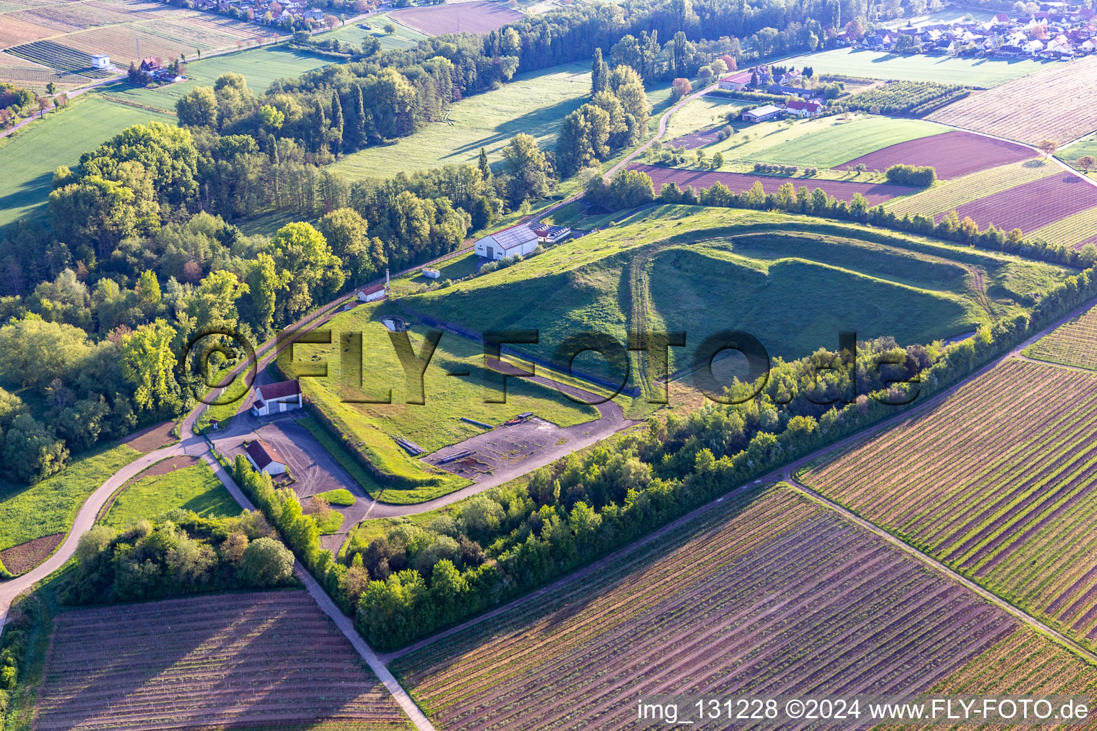 Landfill in the district Klingen in Heuchelheim-Klingen in the state Rhineland-Palatinate, Germany