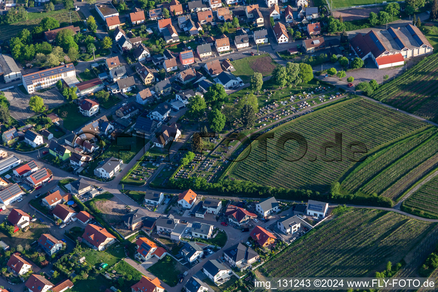 Cemetery in Albersweiler in the state Rhineland-Palatinate, Germany