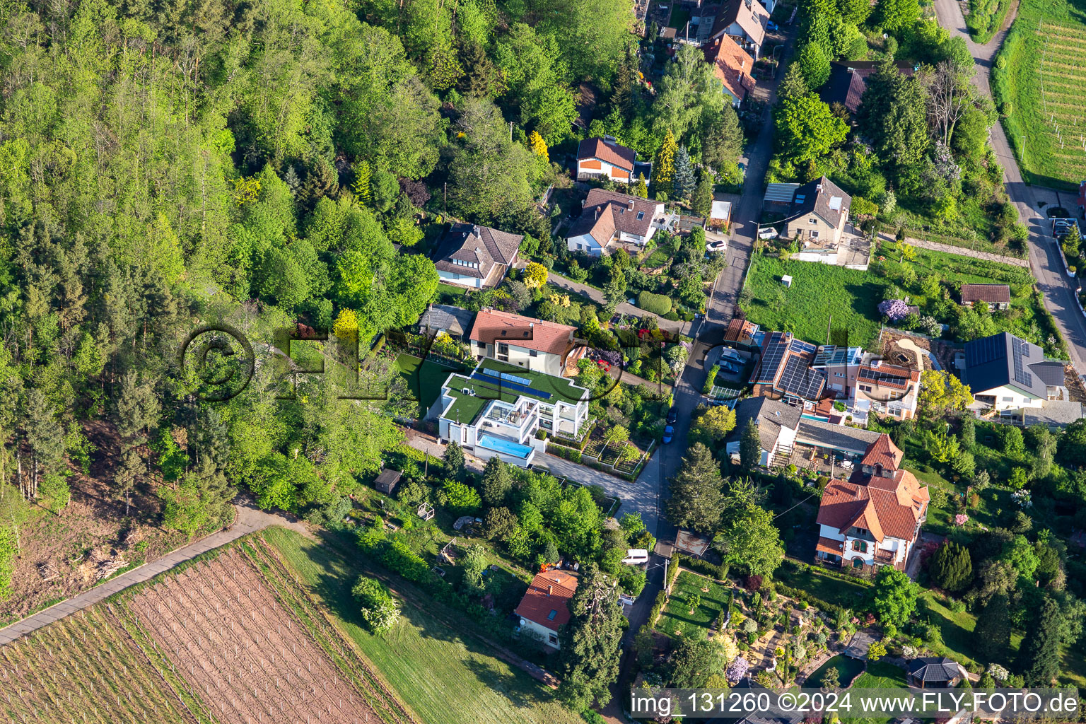 Aerial view of Bird song in the district Weyher in Weyher in der Pfalz in the state Rhineland-Palatinate, Germany