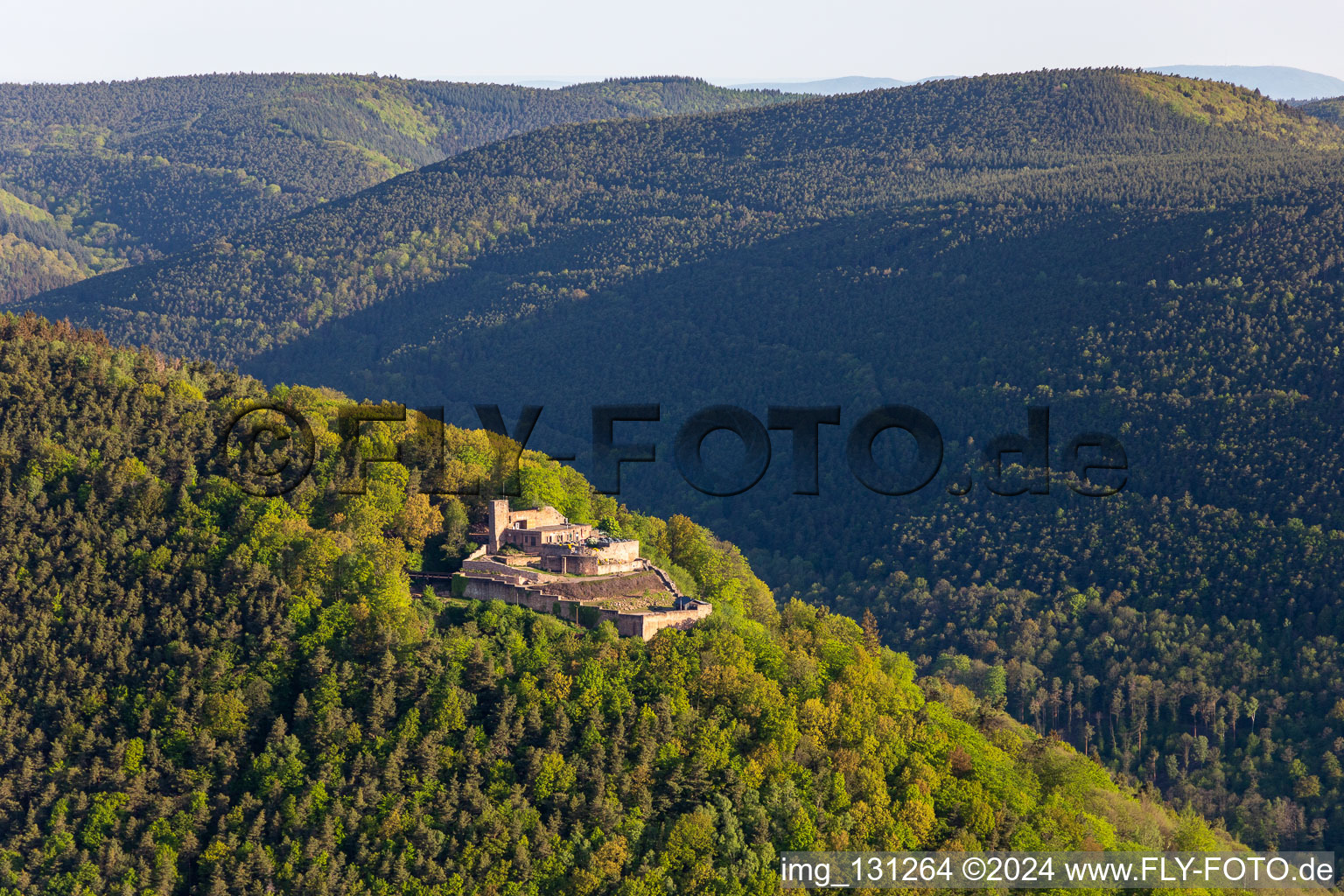 Rietburg Castle Ruins in the district Rhodt in Rhodt unter Rietburg in the state Rhineland-Palatinate, Germany