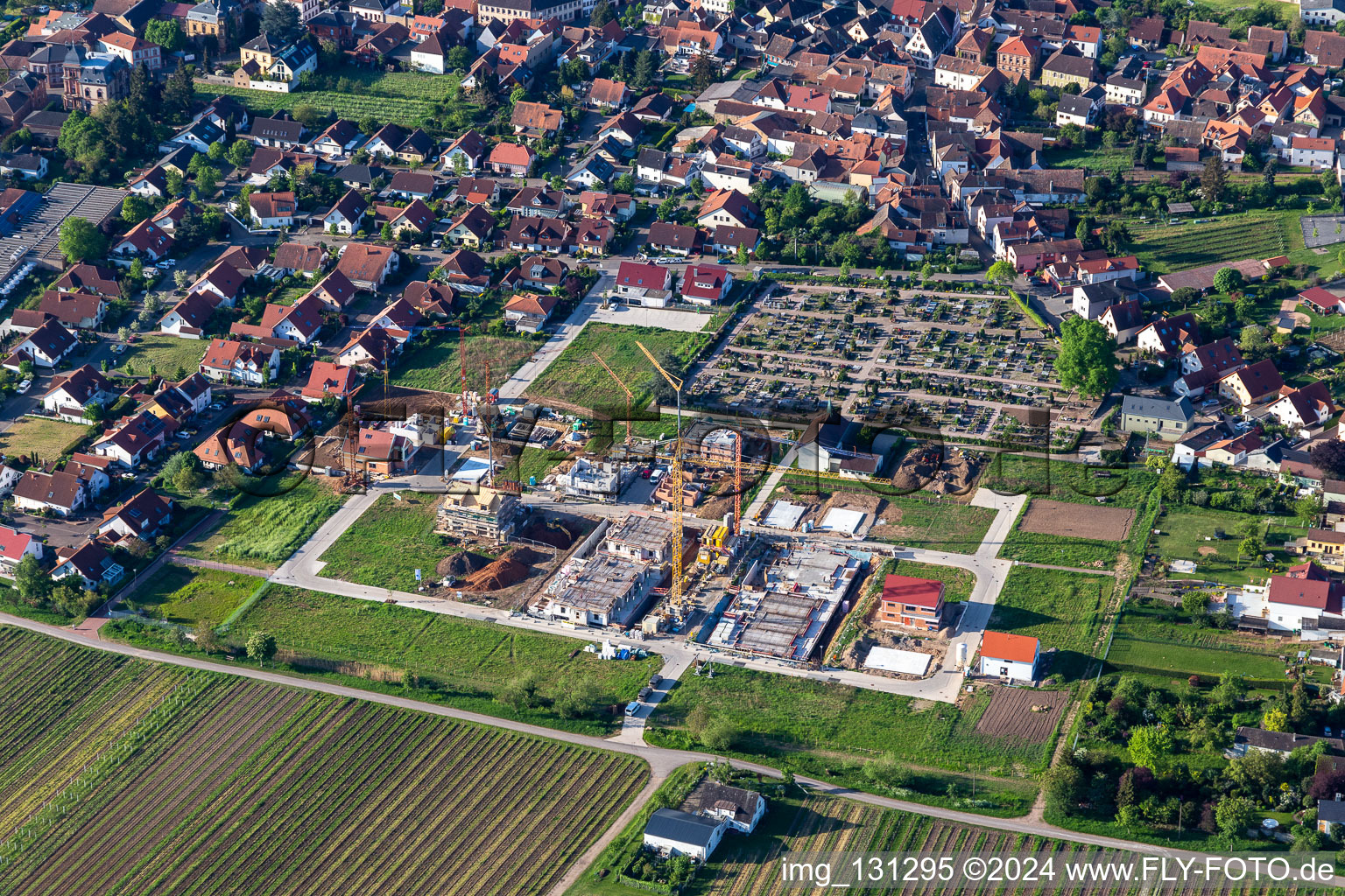 Cemetery in Maikammer in the state Rhineland-Palatinate, Germany