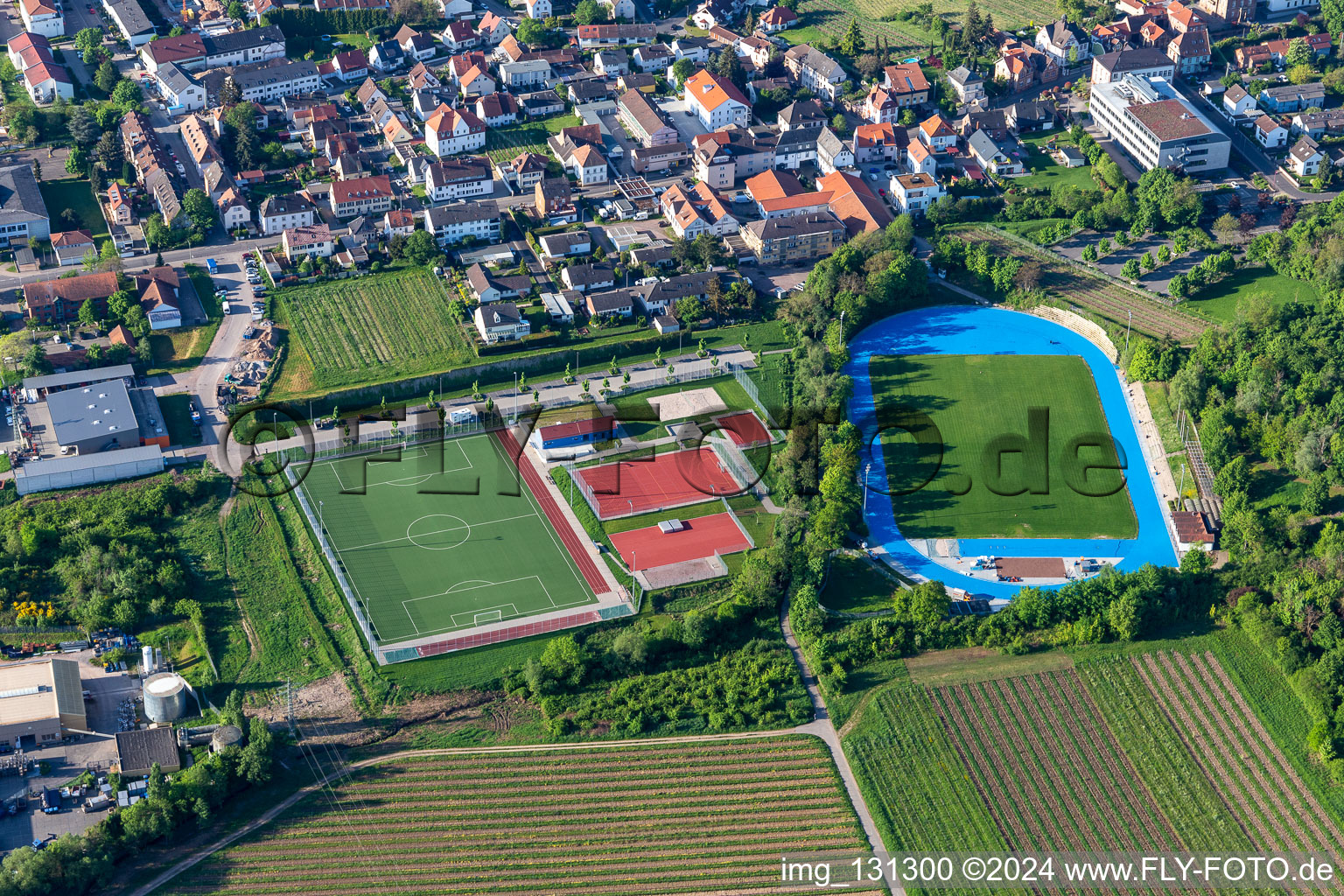 Weinstrassenstadion sports field Edenkoben in Maikammer in the state Rhineland-Palatinate, Germany