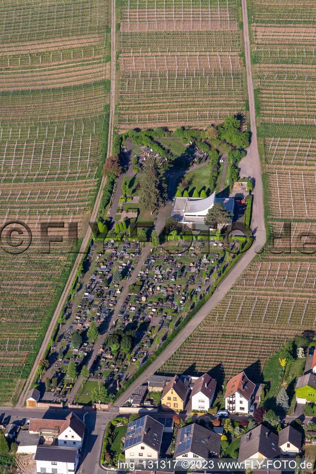 Cemetery in Edesheim in the state Rhineland-Palatinate, Germany