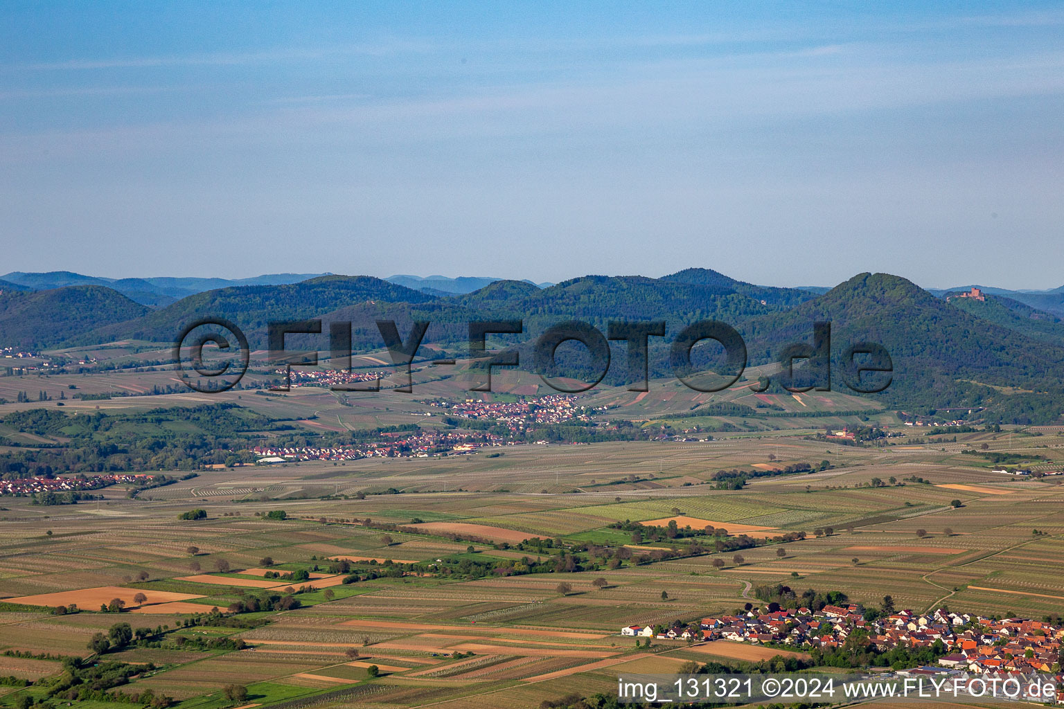 Drone recording of Roschbach in the state Rhineland-Palatinate, Germany