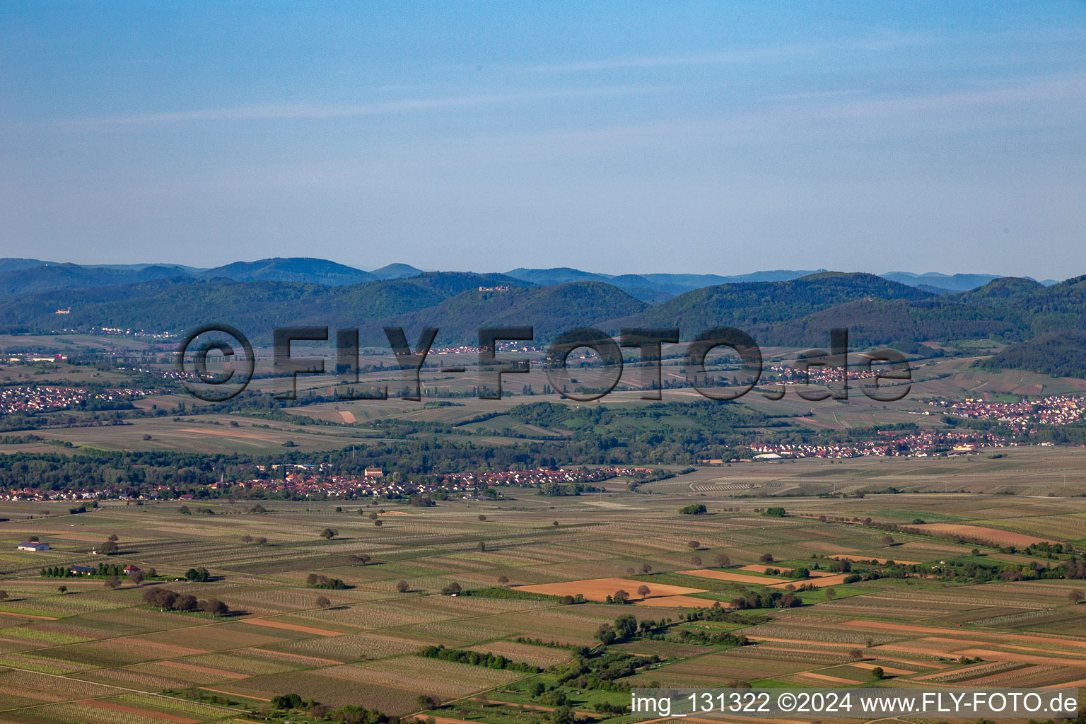 Drone image of Roschbach in the state Rhineland-Palatinate, Germany