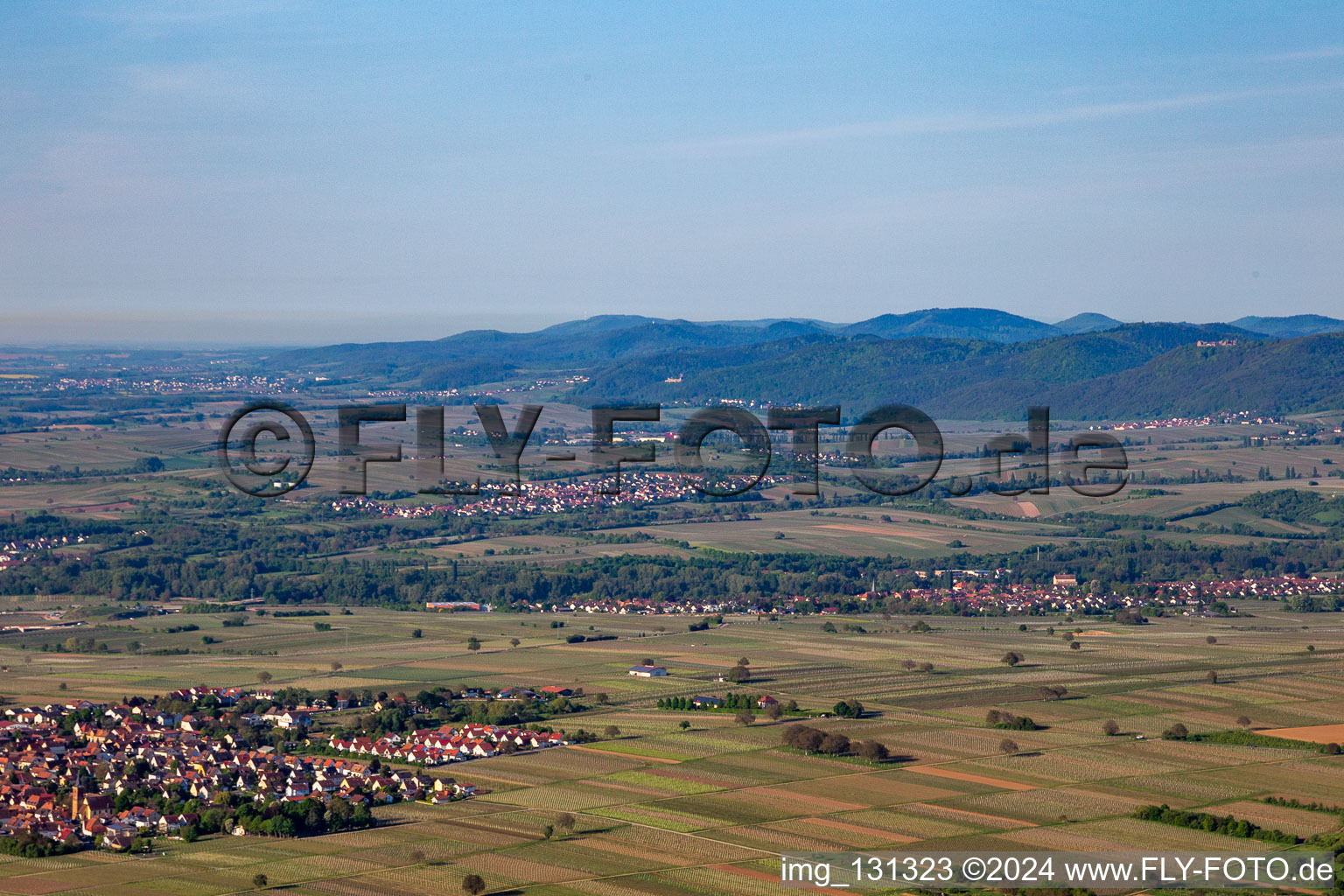 Roschbach in the state Rhineland-Palatinate, Germany from the drone perspective