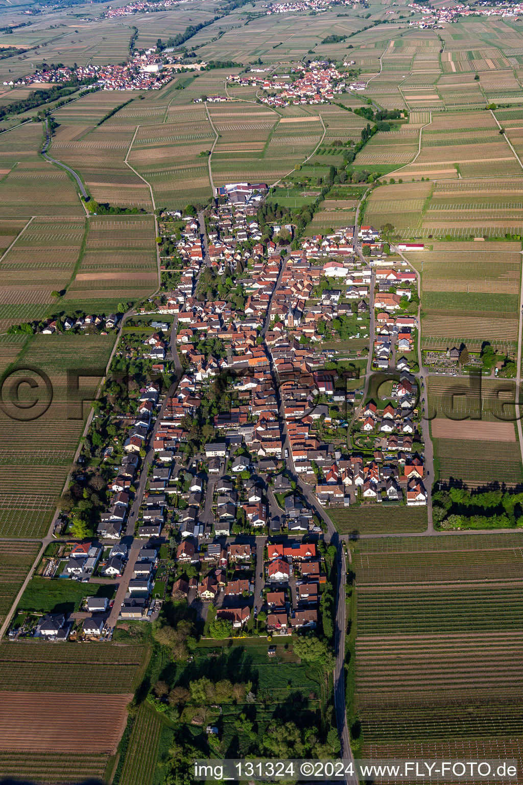 Roschbach in the state Rhineland-Palatinate, Germany from a drone