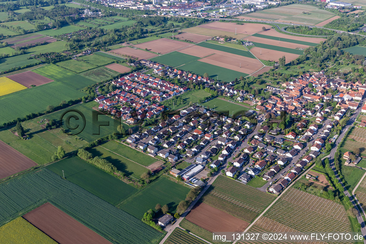 Drone image of District Dammheim in Landau in der Pfalz in the state Rhineland-Palatinate, Germany