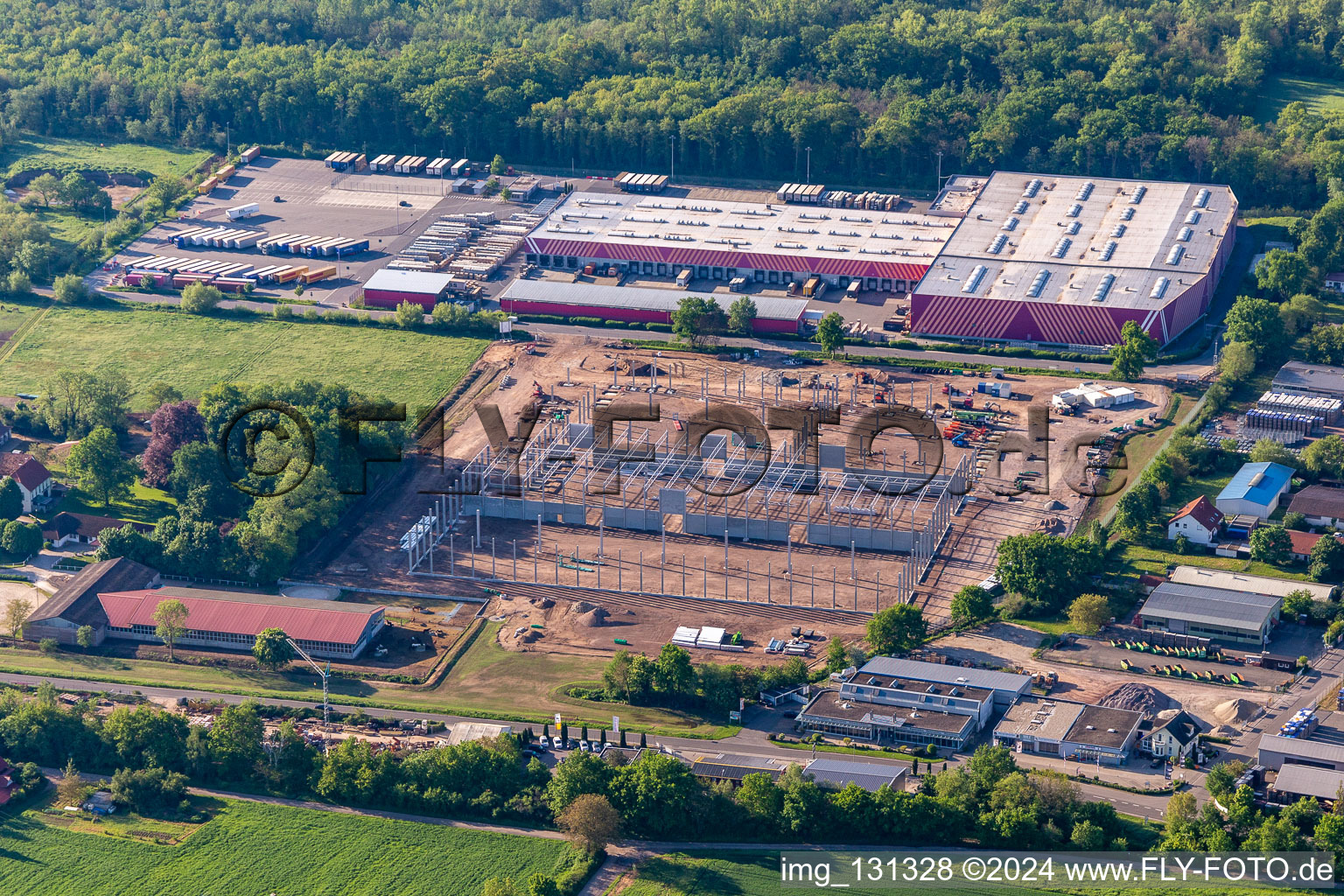 Hornbach Construction site of the Hornbach logistics center Essingen in Essingen in the state Rhineland-Palatinate, Germany