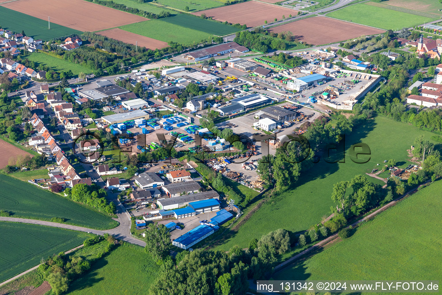 Drone recording of Landau in der Pfalz in the state Rhineland-Palatinate, Germany