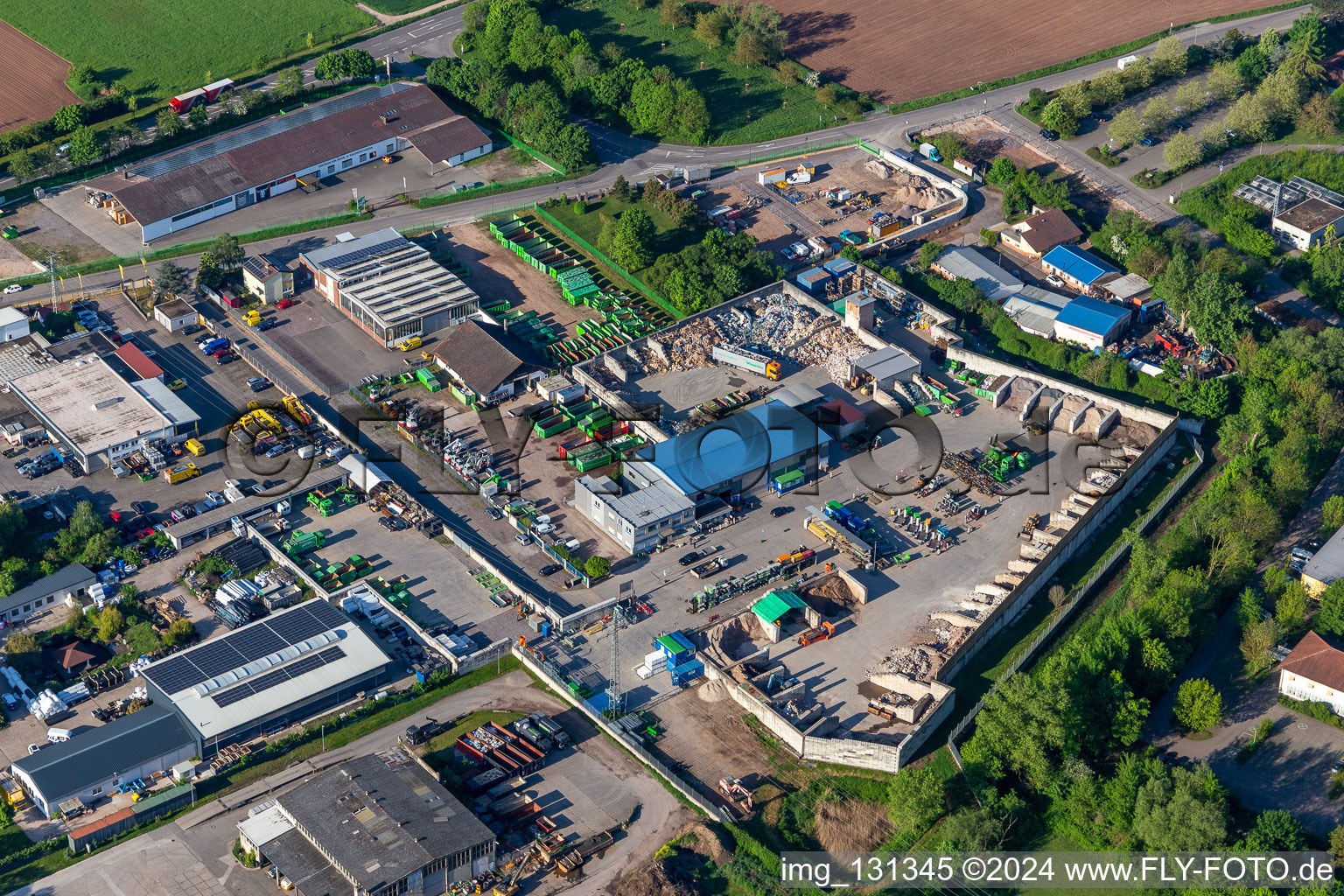 Landau recycling center in Landau in der Pfalz in the state Rhineland-Palatinate, Germany