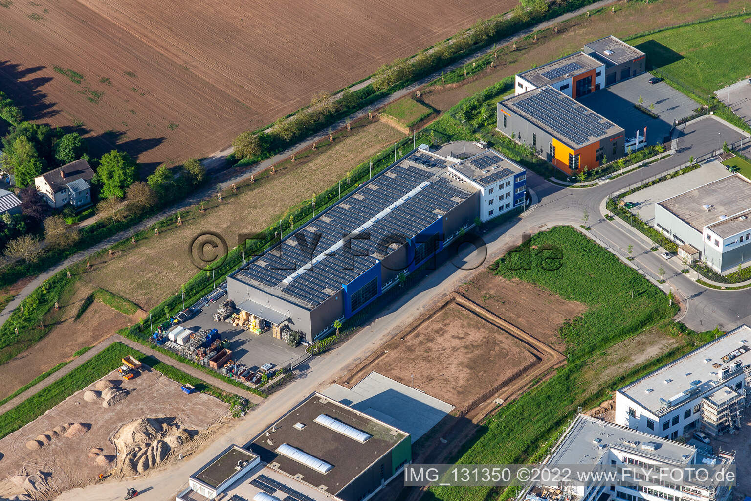 Oblique view of EmiCo Emission Control Systems GmbH in the district Queichheim in Landau in der Pfalz in the state Rhineland-Palatinate, Germany