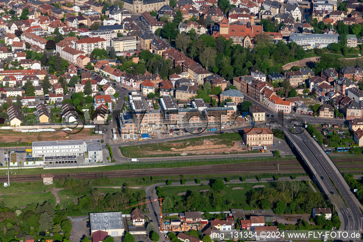 Drone image of Landau in der Pfalz in the state Rhineland-Palatinate, Germany