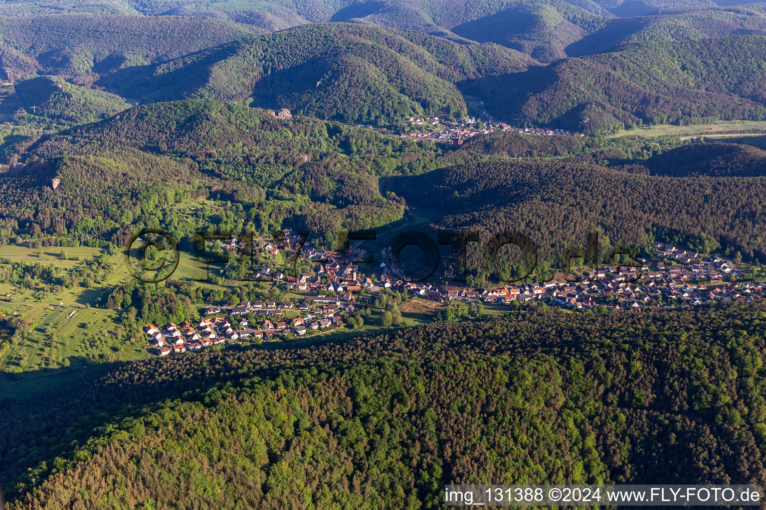 Spirkelbach in the state Rhineland-Palatinate, Germany from above