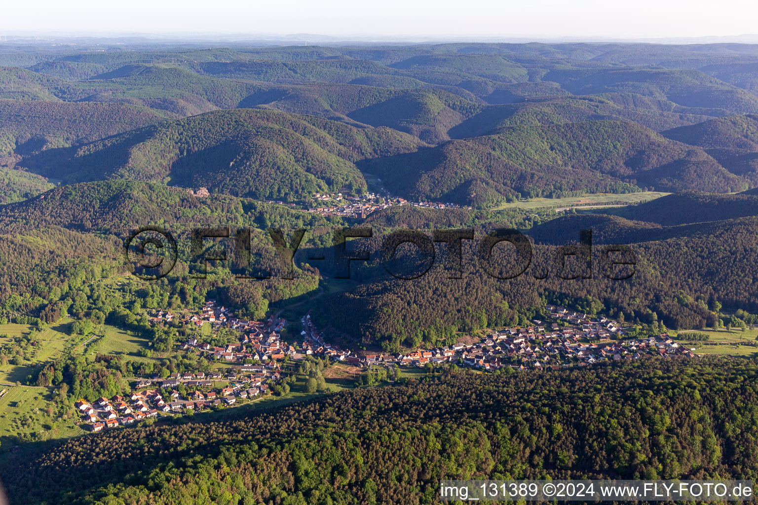 Spirkelbach in the state Rhineland-Palatinate, Germany out of the air