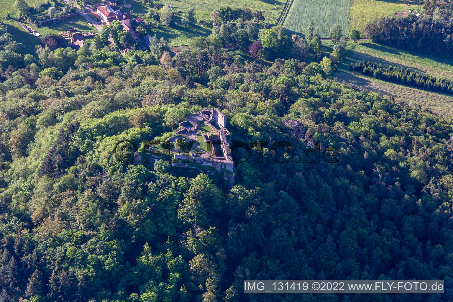 Lindelbrunn castle ruins in Vorderweidenthal in the state Rhineland-Palatinate, Germany