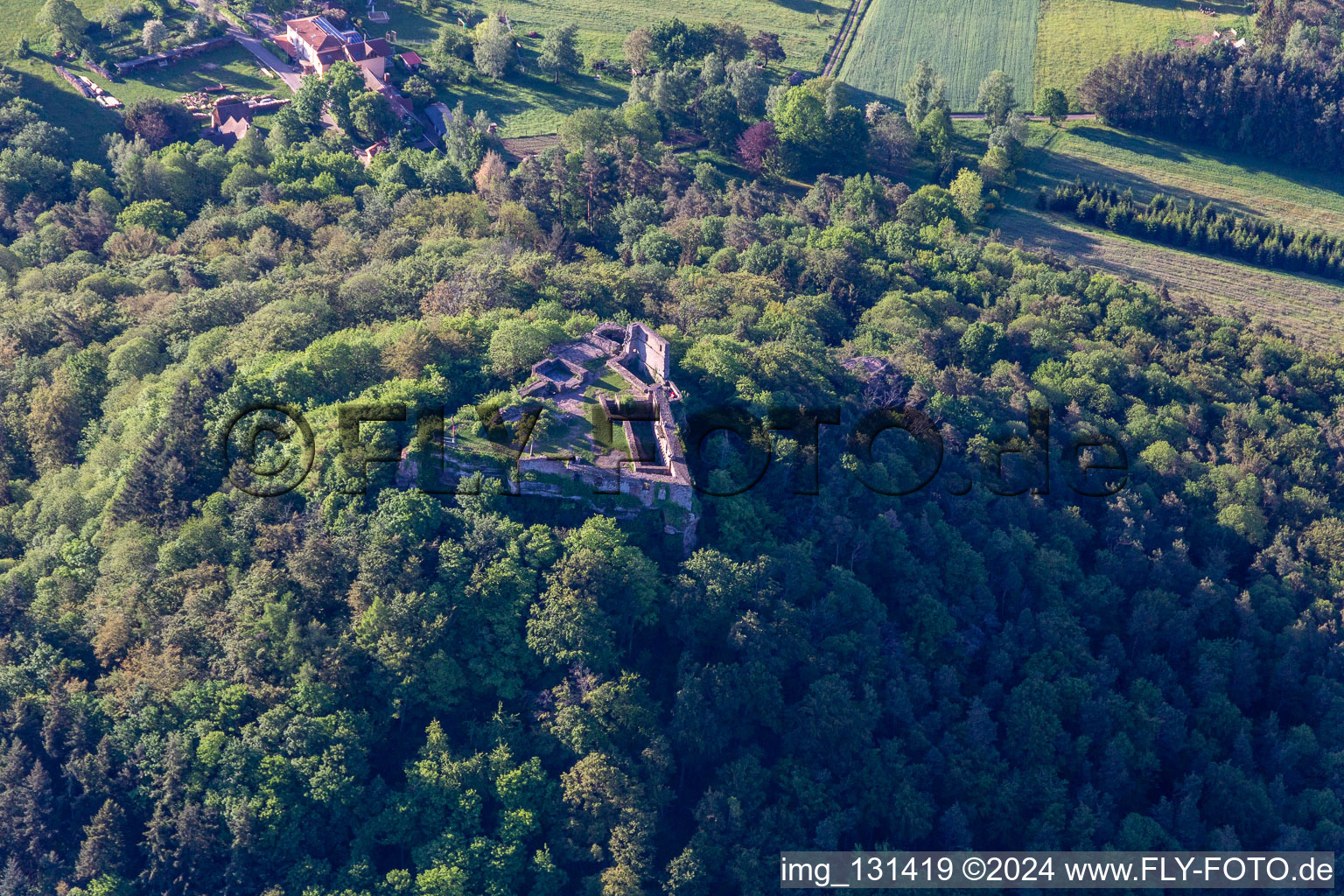 Lindelbrunn castle ruins in Vorderweidenthal in the state Rhineland-Palatinate, Germany