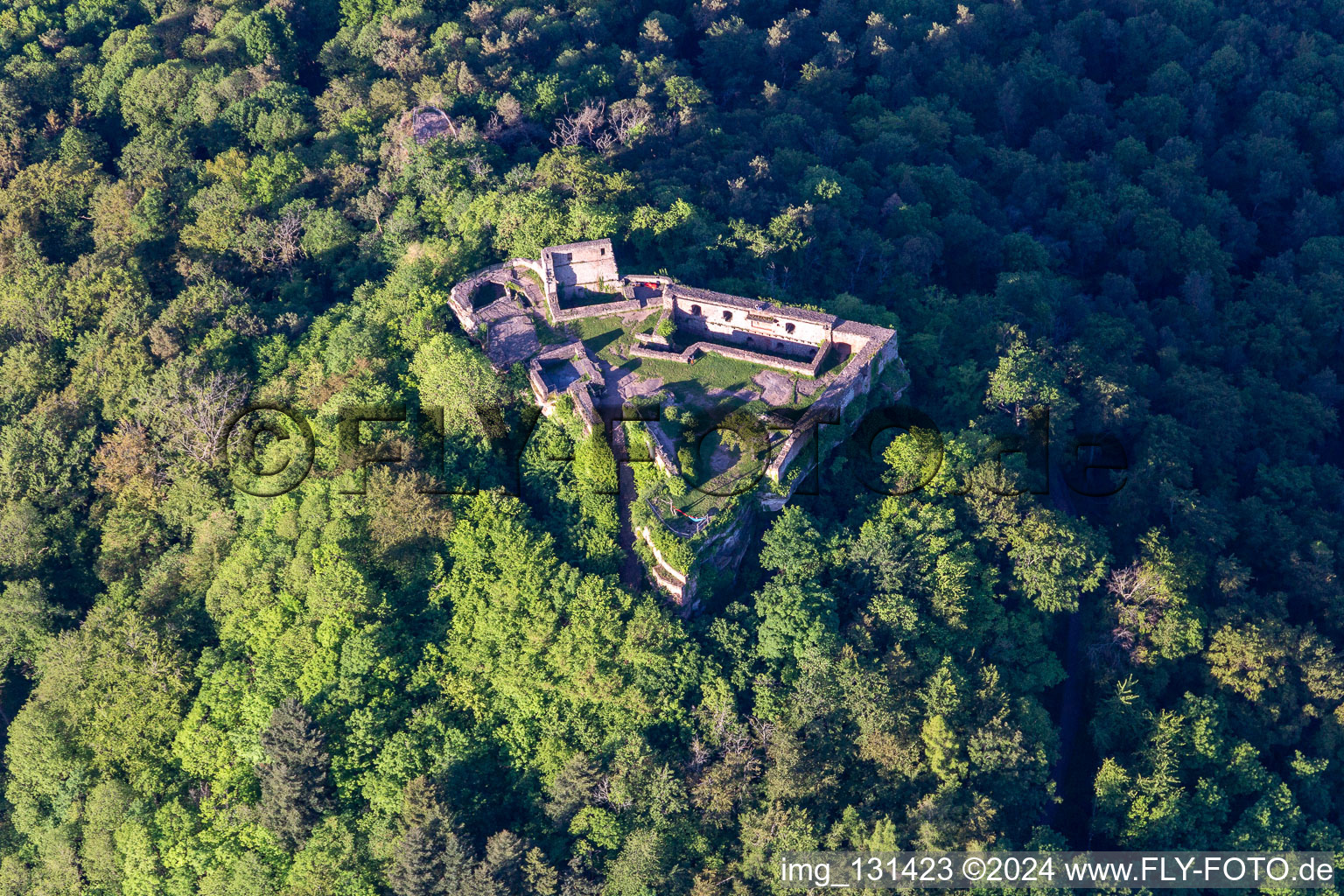 Lindelbrunn Castle ruins at Vorderweidenthal in Vorderweidenthal in the state Rhineland-Palatinate, Germany