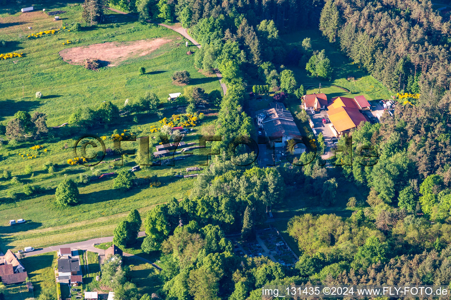 Birkenhördt in the state Rhineland-Palatinate, Germany from a drone