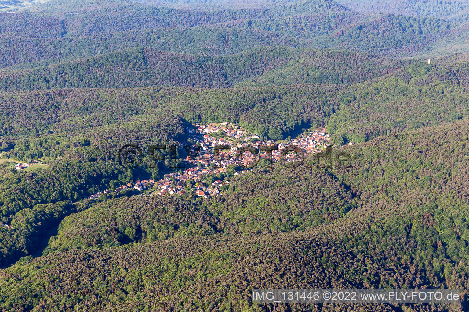 Dörrenbach in the state Rhineland-Palatinate, Germany from a drone