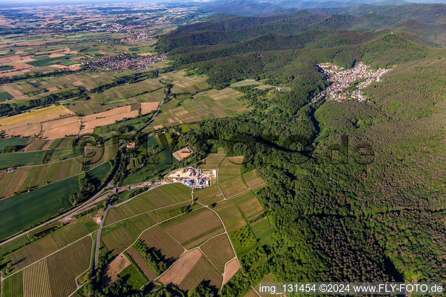 Tunnel construction site in Dörrenbach in the state Rhineland-Palatinate, Germany