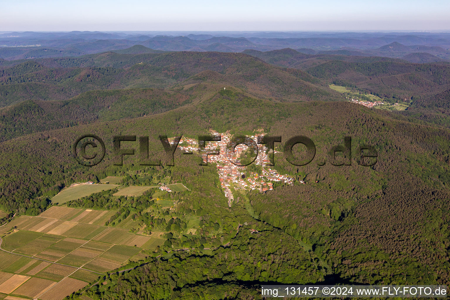 Hidden in the Palatinate Forest in Dörrenbach in the state Rhineland-Palatinate, Germany