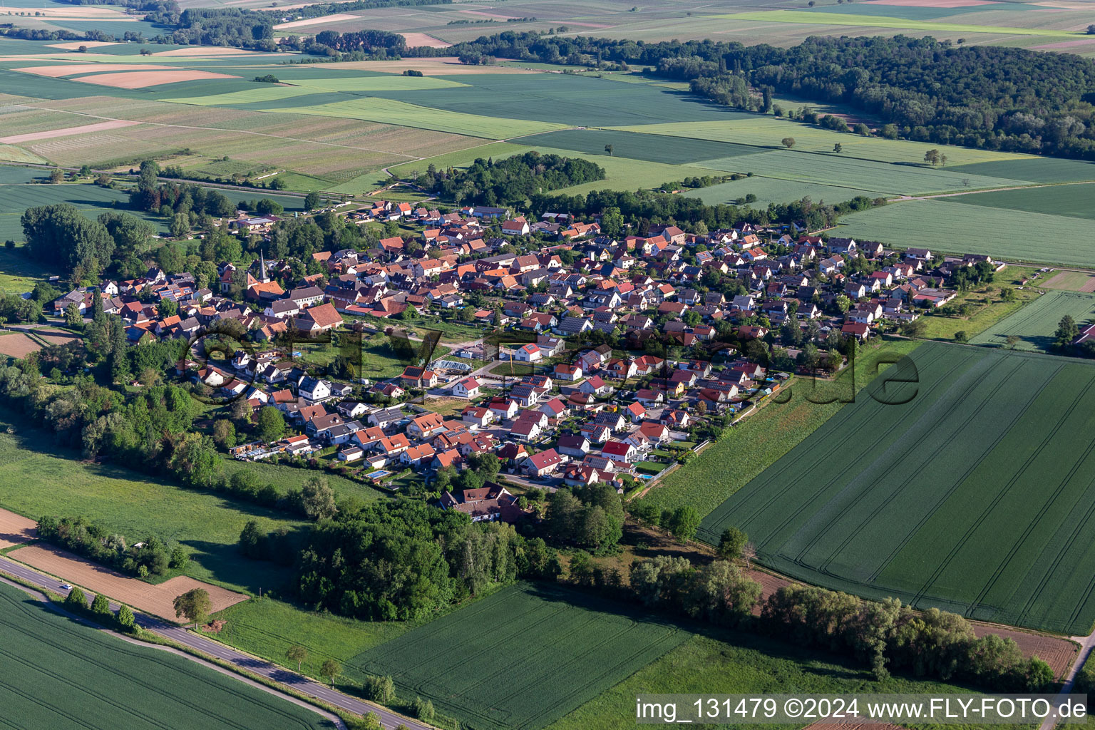 Barbelroth in the state Rhineland-Palatinate, Germany from the drone perspective