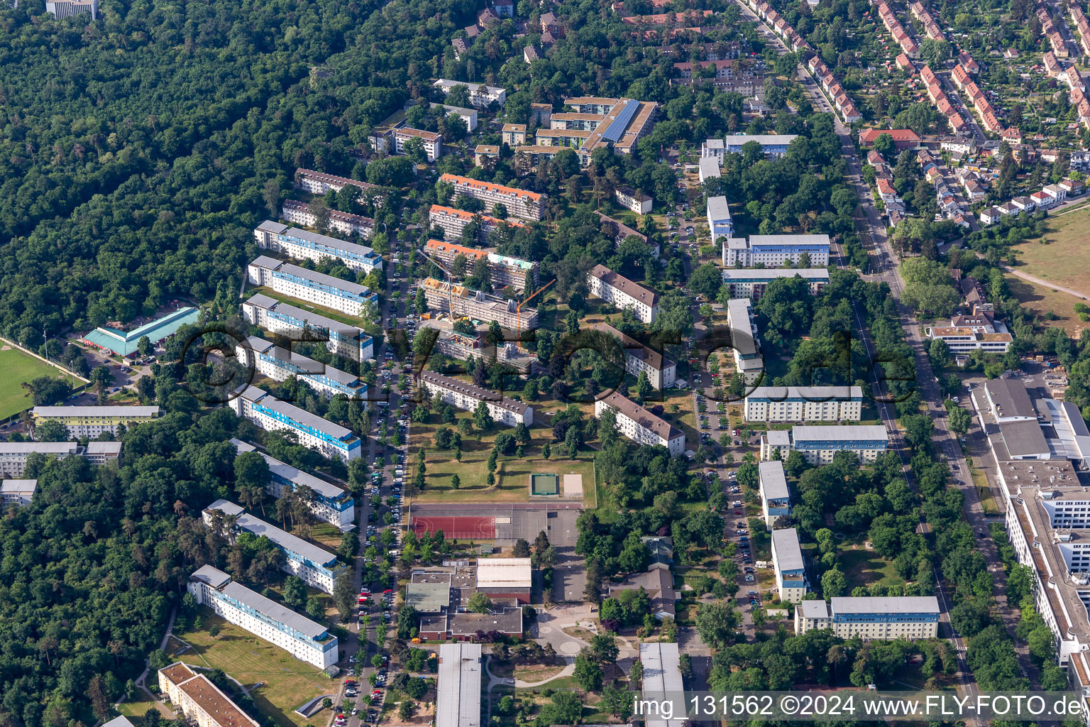 Tennessee Avenue in the district Nordstadt in Karlsruhe in the state Baden-Wuerttemberg, Germany