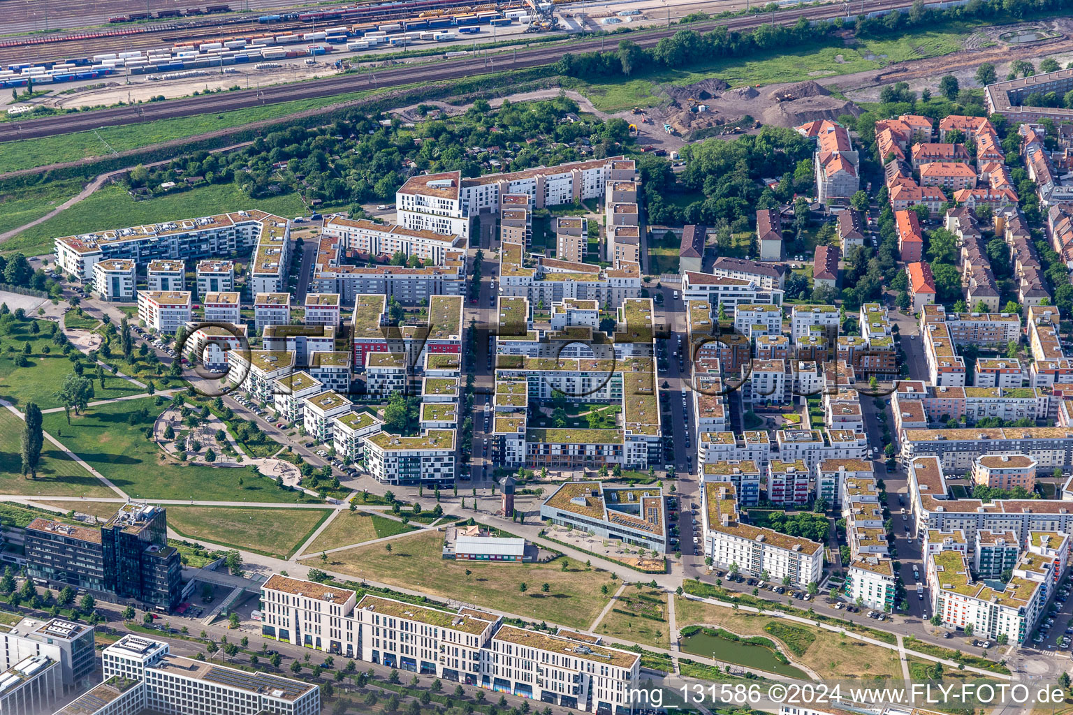 CityPark in the district Südstadt in Karlsruhe in the state Baden-Wuerttemberg, Germany