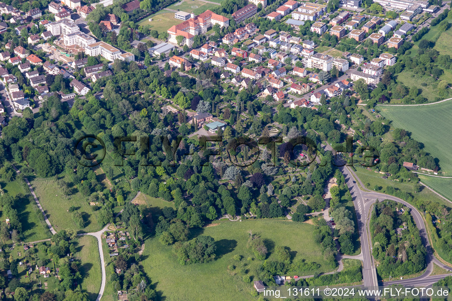 Garden Ettlingen Cemetery in Ettlingen in the state Baden-Wuerttemberg, Germany