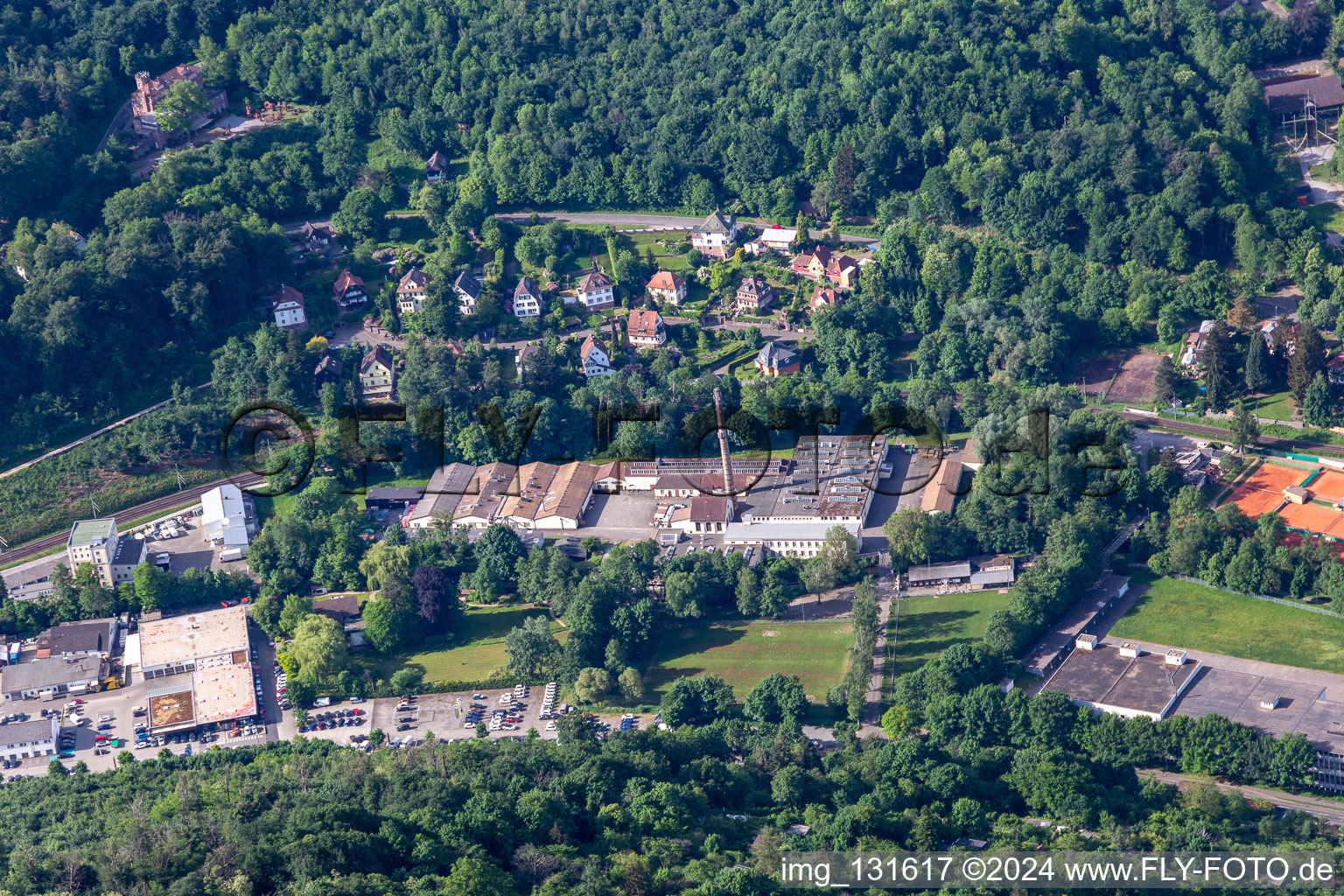 Spinning mill with Wackher Textilveredelung GmbH in Ettlingen in the state Baden-Wuerttemberg, Germany