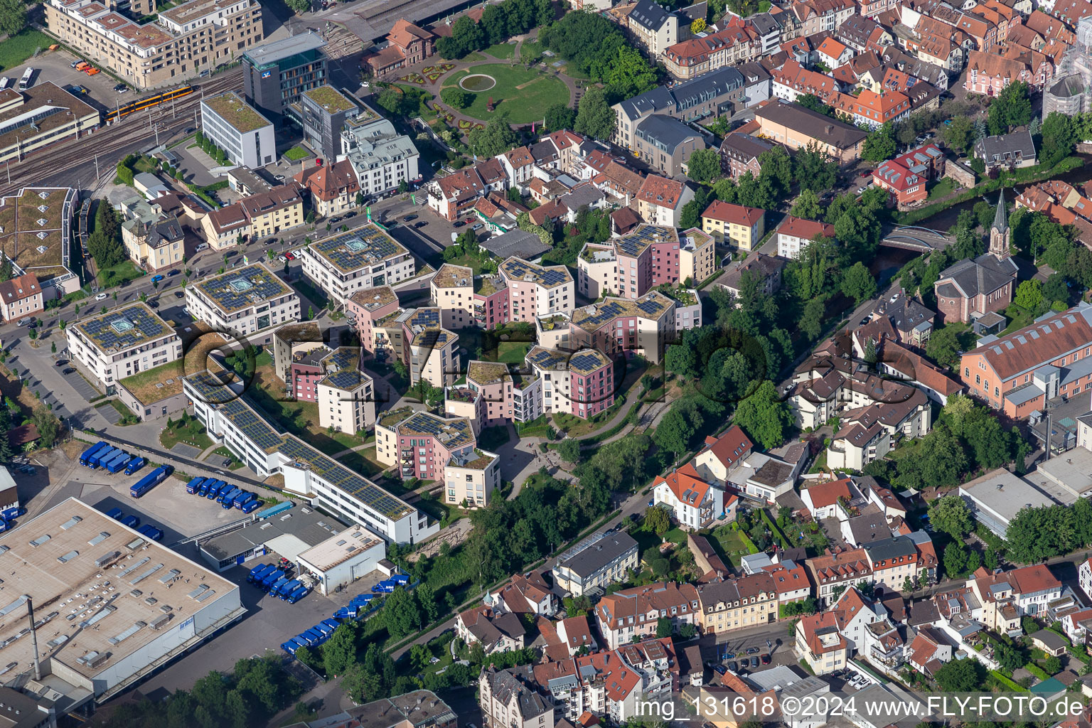 Settlement on Samuel-Vogel-Weg in Ettlingen in the state Baden-Wuerttemberg, Germany