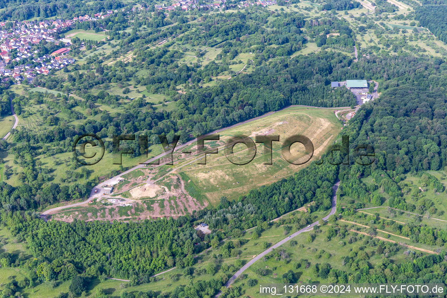 Waste disposal facility "Hintere Dollert" in Oberweier in the district Oberweier in Gaggenau in the state Baden-Wuerttemberg, Germany