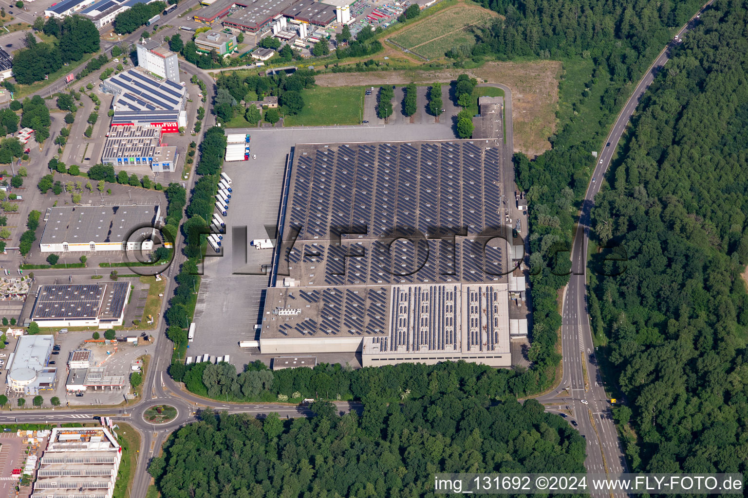 Aldi Süd Logistics in Muggensturm in the state Baden-Wuerttemberg, Germany