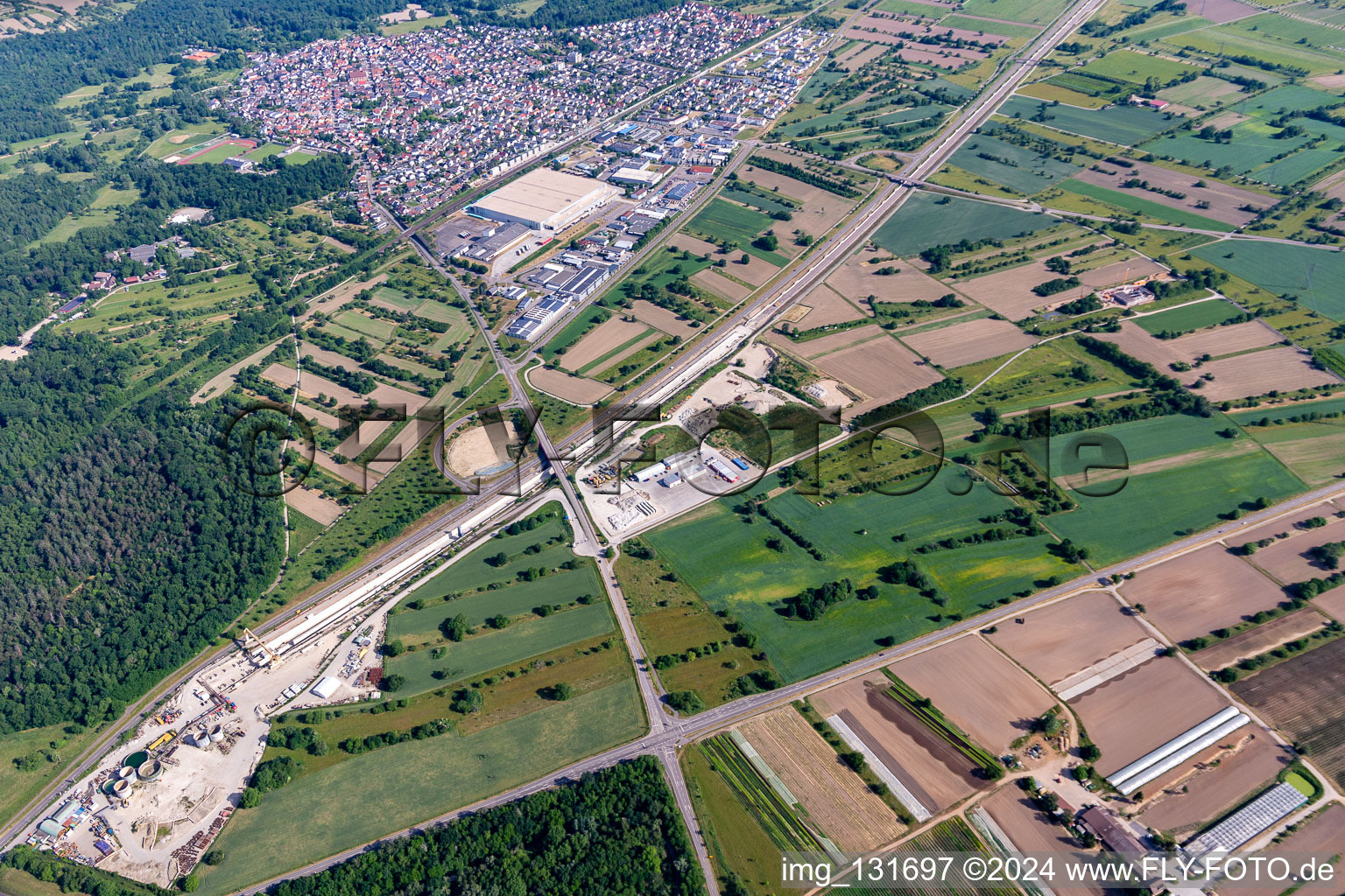 Rastatt Tunnel Information Center in Ötigheim in the state Baden-Wuerttemberg, Germany