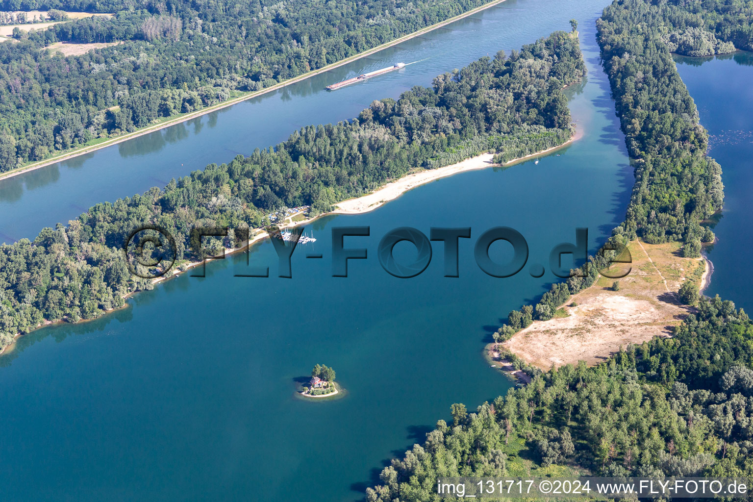 Aerial view of Gold Channel in Steinmauern in the state Baden-Wuerttemberg, Germany