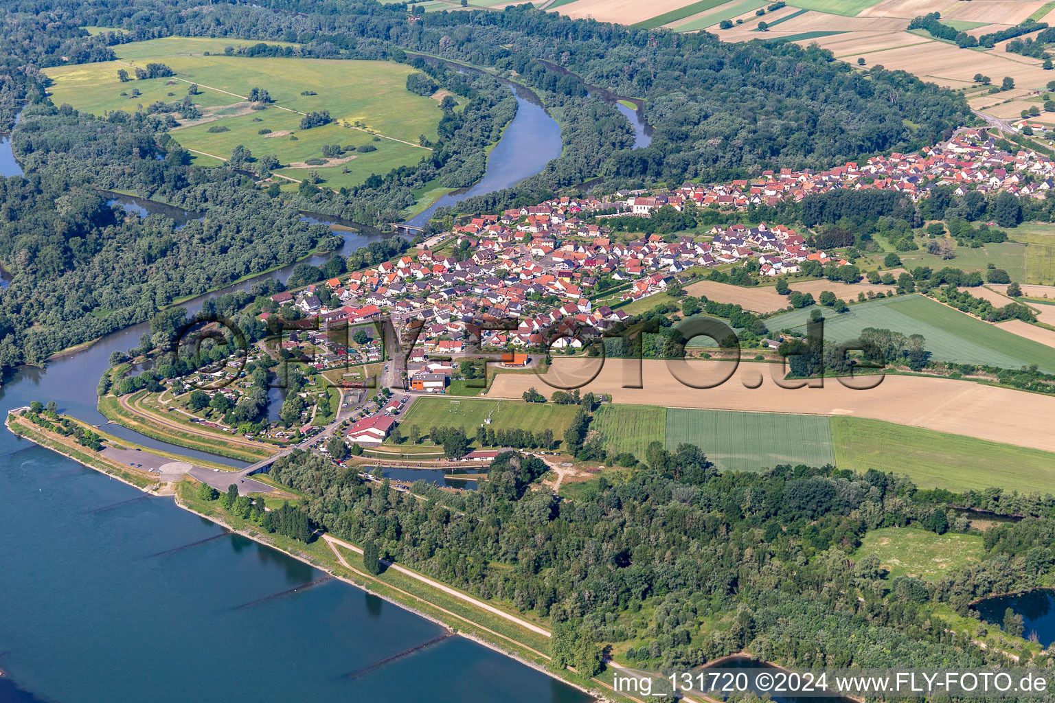 Sauer estuary in Munchhausen in the state Bas-Rhin, France