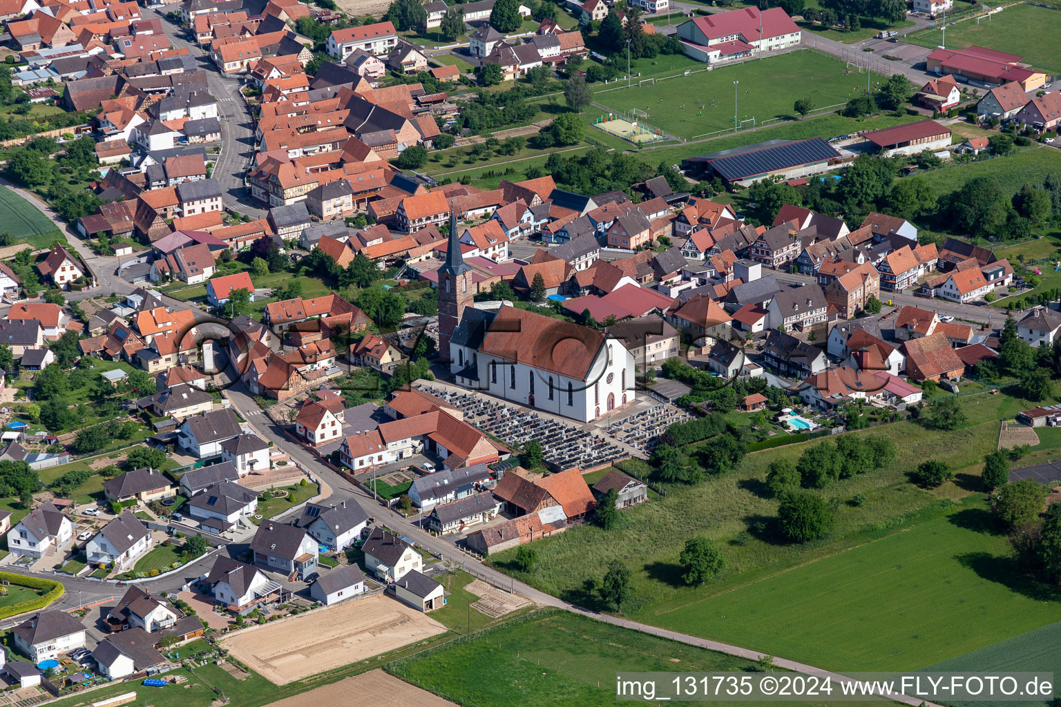 Église Saint-Barthélemy de Schleithal in Schleithal in the state Bas-Rhin, France