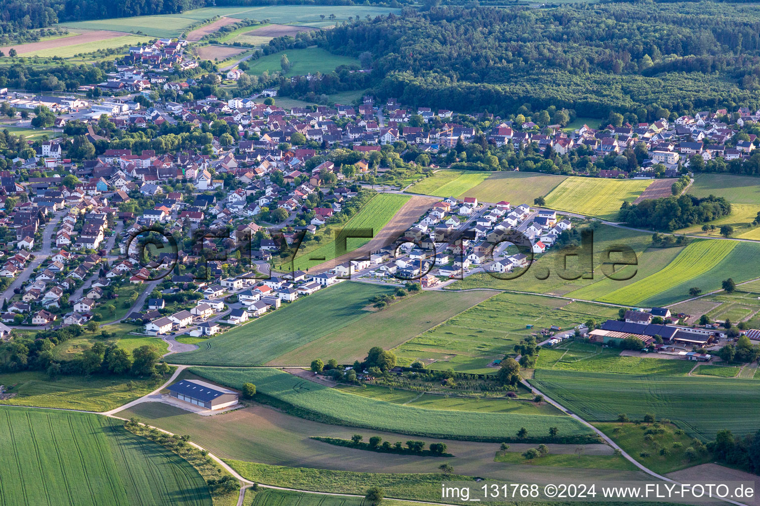 New development area Leimgrube in Volkertshausen in the state Baden-Wuerttemberg, Germany