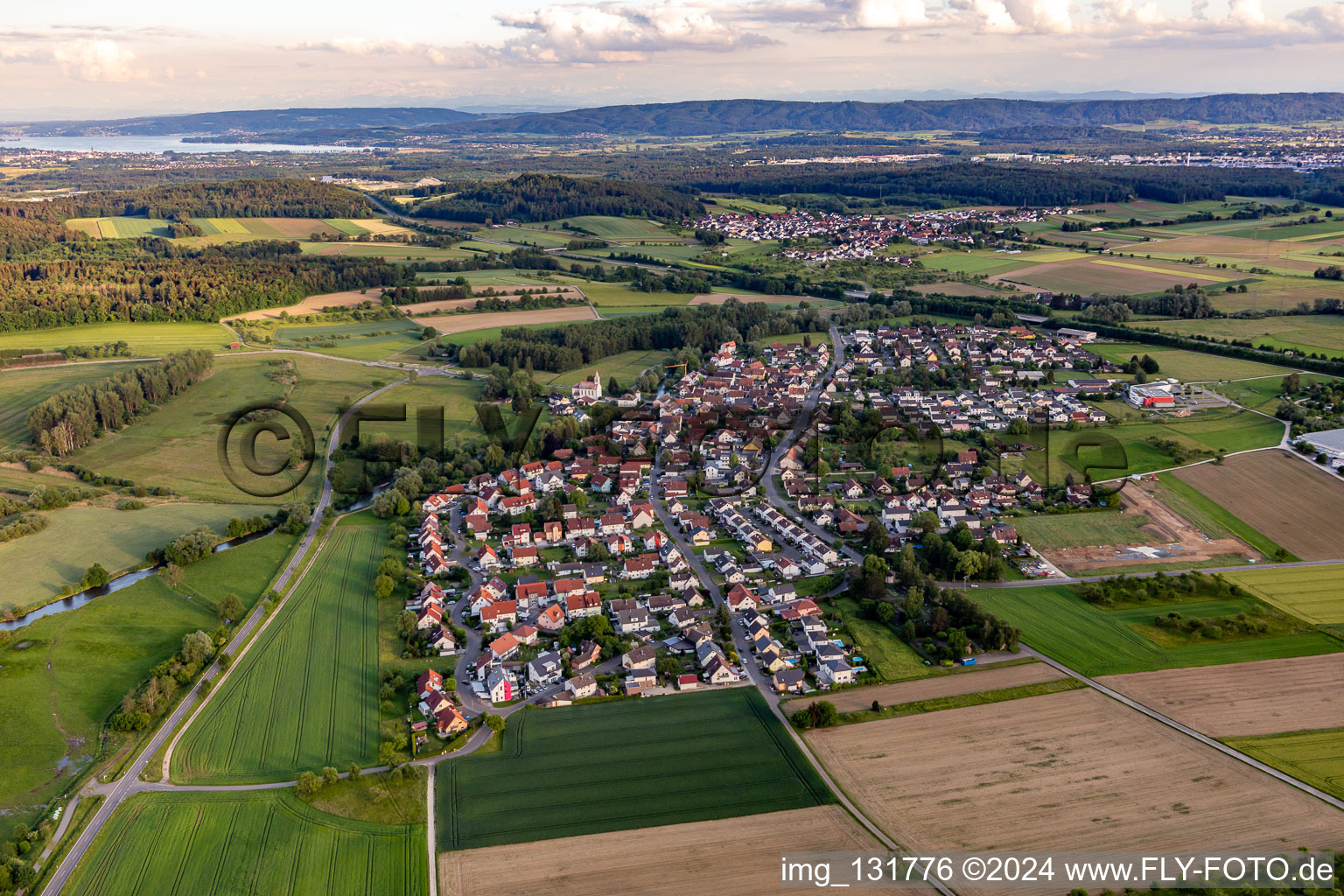 Aerial photograpy of District Beuren an der Aach in Singen in the state Baden-Wuerttemberg, Germany