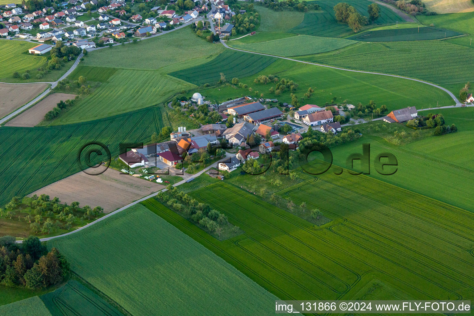 Aerial view of District Gallmannsweil in Mühlingen in the state Baden-Wuerttemberg, Germany