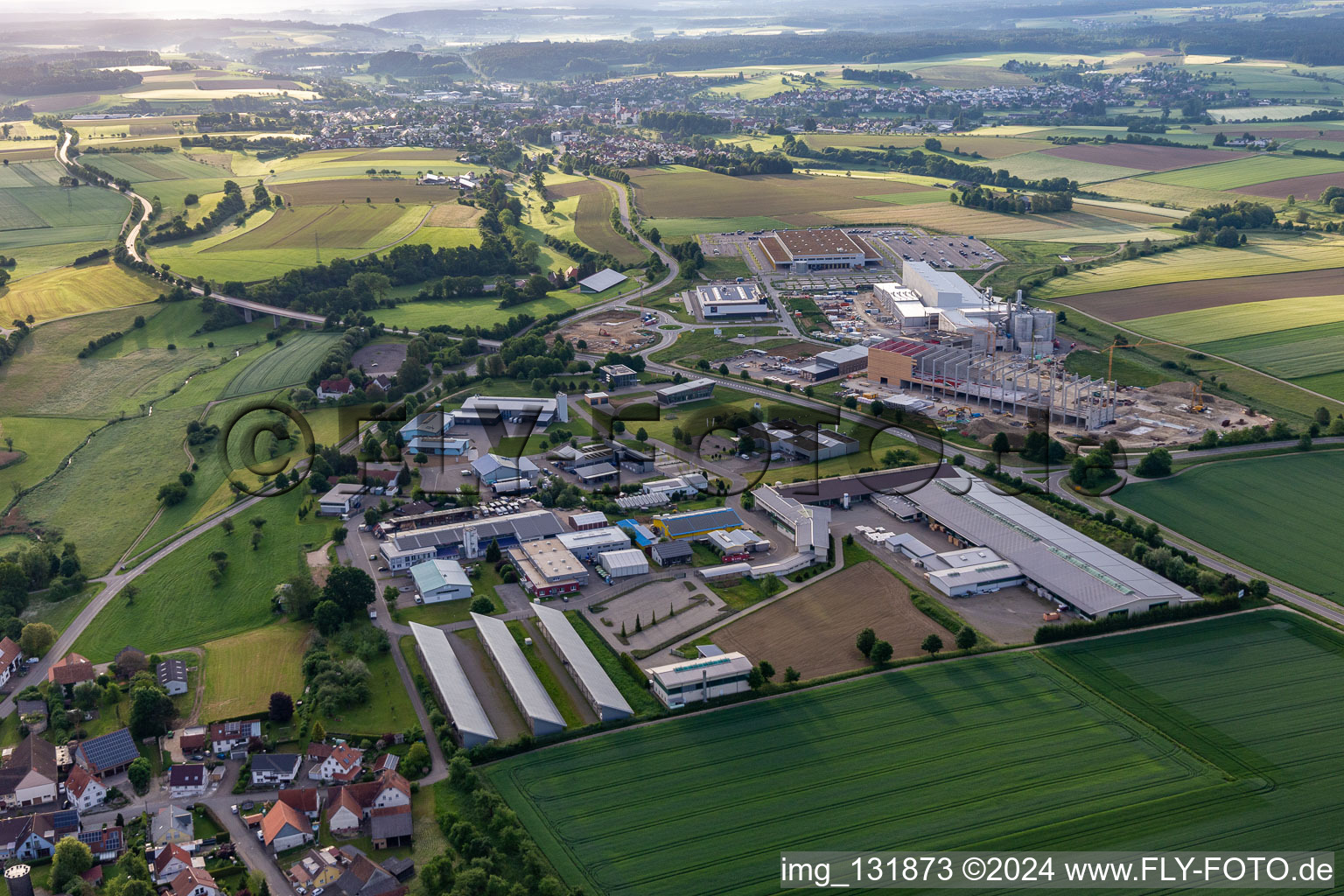 Northern Lake Constance Industrial Park with best wood SCHNEIDER® GmbH and SCHAKO KG in the district Heudorf in Meßkirch in the state Baden-Wuerttemberg, Germany