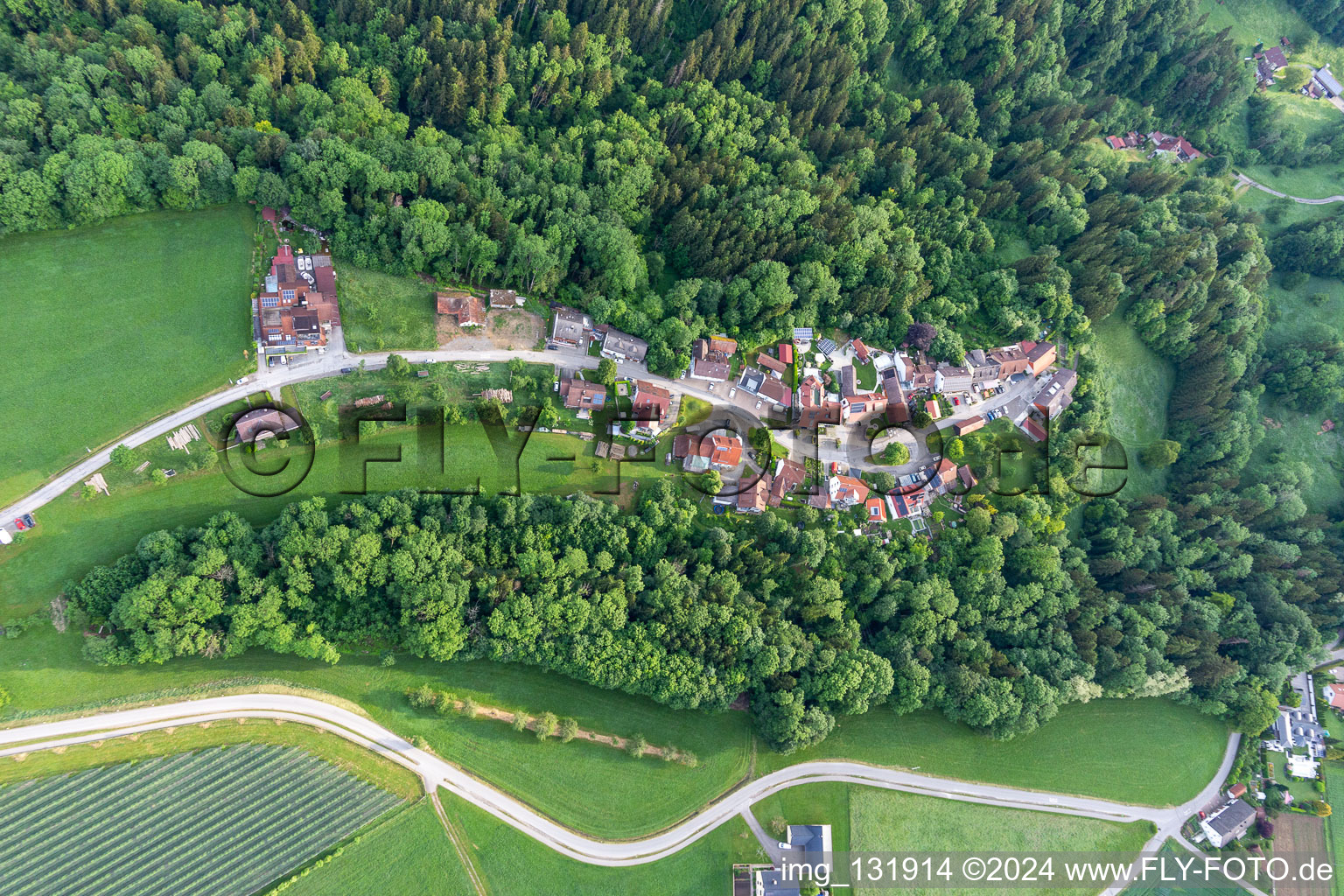 Aerial photograpy of District Schmalegg in Ravensburg in the state Baden-Wuerttemberg, Germany